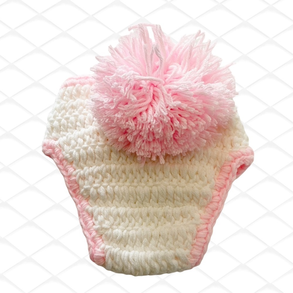 🔥3x20🔥 Knitted newborn crochet diaper Sz 0-3 Months - Picture 4 of 9